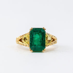 emerald cut emerald engagement rings sydney custom jewelery