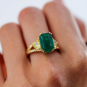 emerald cut emerald engagement rings sydney custom jewelery
