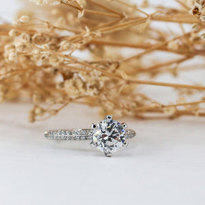round brilliant cut diamond engagement rings melbourne australia custom jewelry