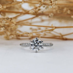 round brilliant cut diamond engagement rings melbourne australia custom jewelry