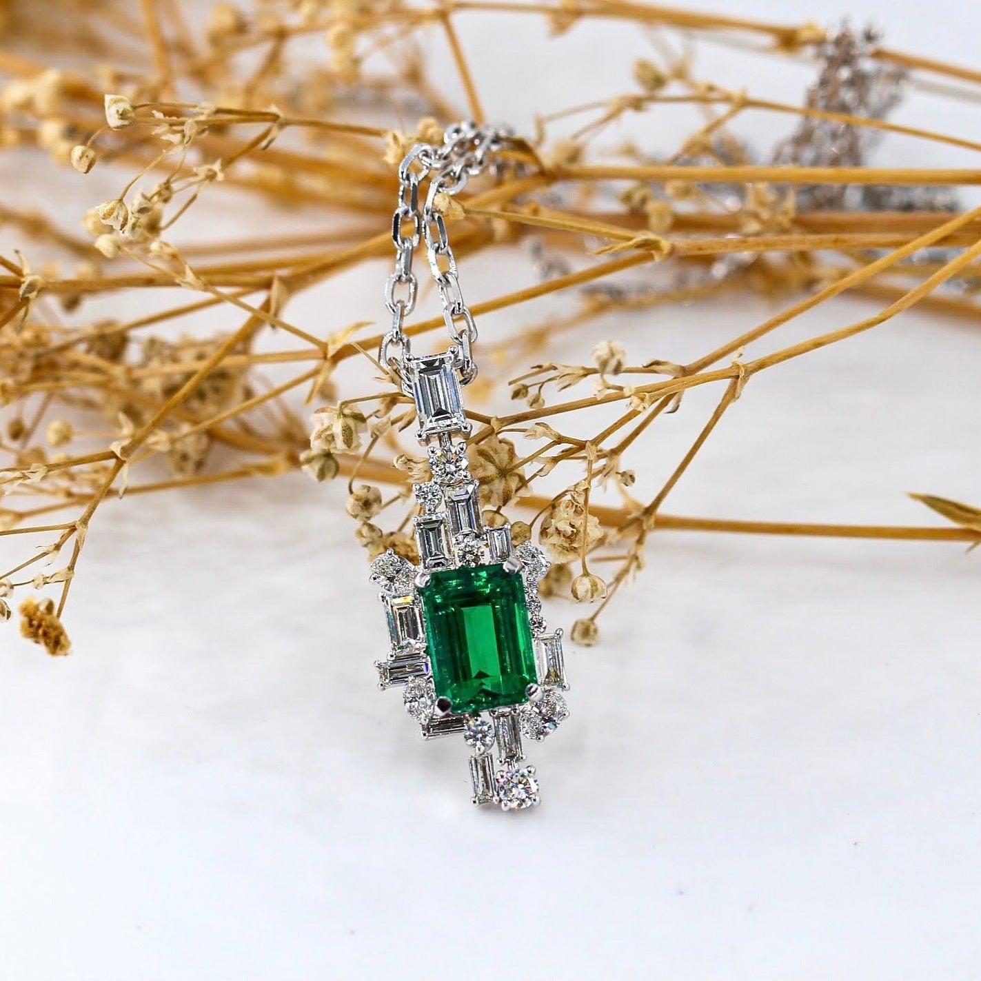 emerald cut emerald diamond pendants melbourne australia best value