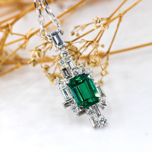 emerald cut emerald diamond pendants melbourne australia best value