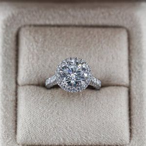 round brilliant cut diamond halo engagement rings perth best price