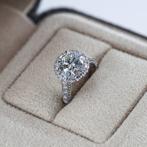 round brilliant cut diamond halo engagement rings perth best price