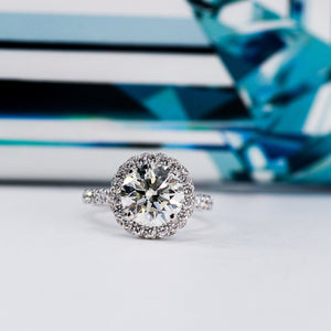round brilliant cut diamond halo engagement rings perth best price
