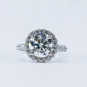 round brilliant cut diamond halo engagement rings perth best price