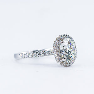 round brilliant cut diamond halo engagement rings perth best price