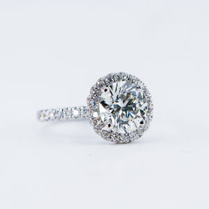 round brilliant cut diamond halo engagement rings perth best price