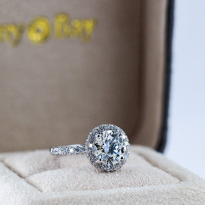 round brilliant cut diamond halo engagement rings perth best price