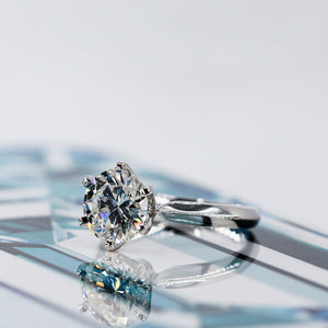 round brilliant cut diamond solitaire engagement rings perth australia for sale