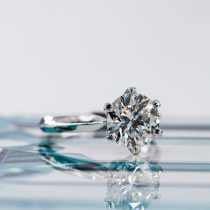 round brilliant cut diamond solitaire engagement rings perth australia for sale