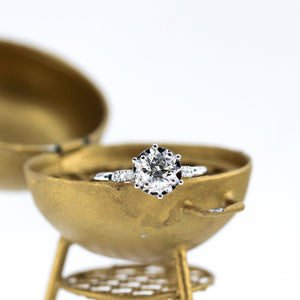 round brilliant cut diamond engagement rings brisbane unique design