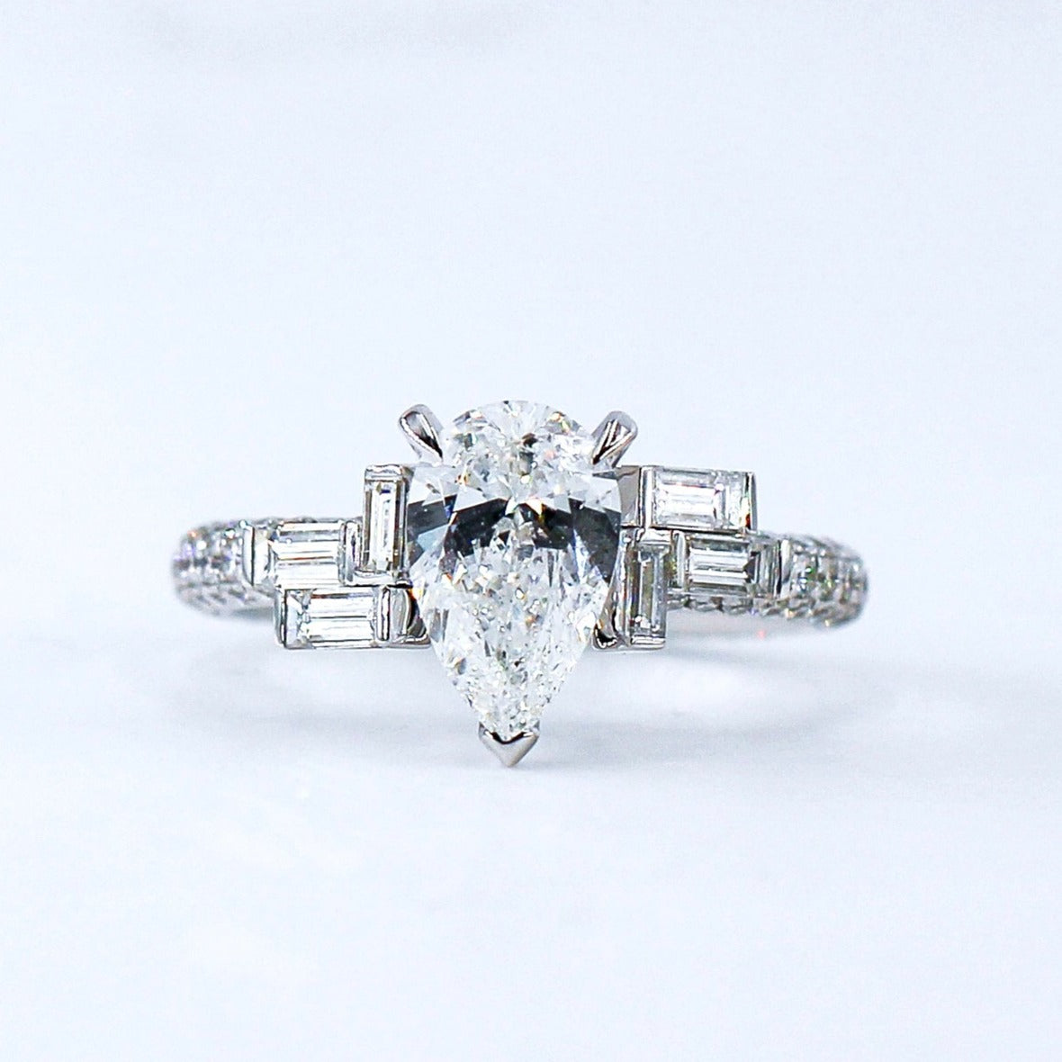 pear shape diamond sengagement rings brisbane australia custom jewelry