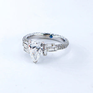 pear shape diamond engagement rings brisbane australia custom jewelry