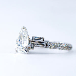 pear shape diamond engagement rings brisbane australia custom jewelry