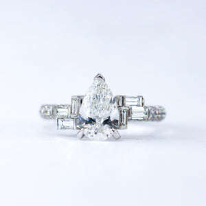 pear shape diamond engagement rings brisbane australia custom jewelry