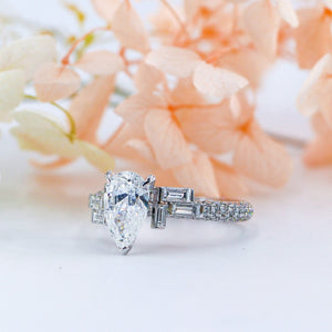 pear shape diamond engagement rings brisbane australia custom jewelry