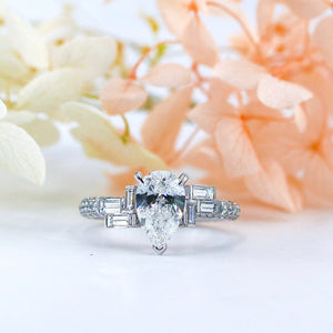 pear shape diamond engagement rings brisbane australia custom jewelry