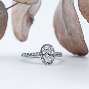 oval dut diamond halo engagement rings melbourne australia unique design
