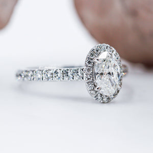 oval dut diamond halo engagement rings melbourne australia unique design