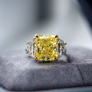 Cushion cut yellow diamond rings Melbourne Luxury jewelry on sale