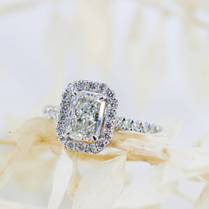 radiant cut diamond engagement rings brisbane australia for sale