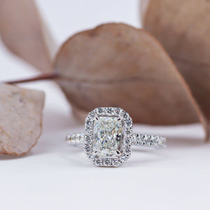 radiant cut diamond engagement rings brisbane australia for sale