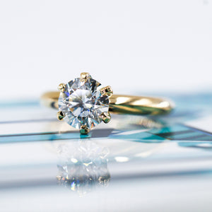 round brilliant cut diamond solitaire engagement rings perth australia best price