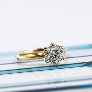round brilliant cut diamond solitaire engagement rings perth australia best price
