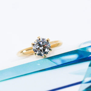 round brilliant cut diamond solitaire engagement rings perth australia best price