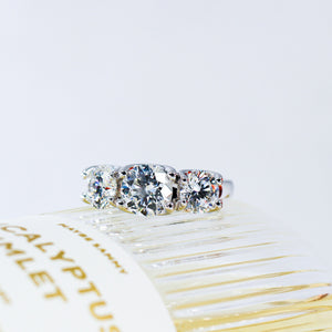 round brilliant cut diamond three stone engagement rings melbourne best price