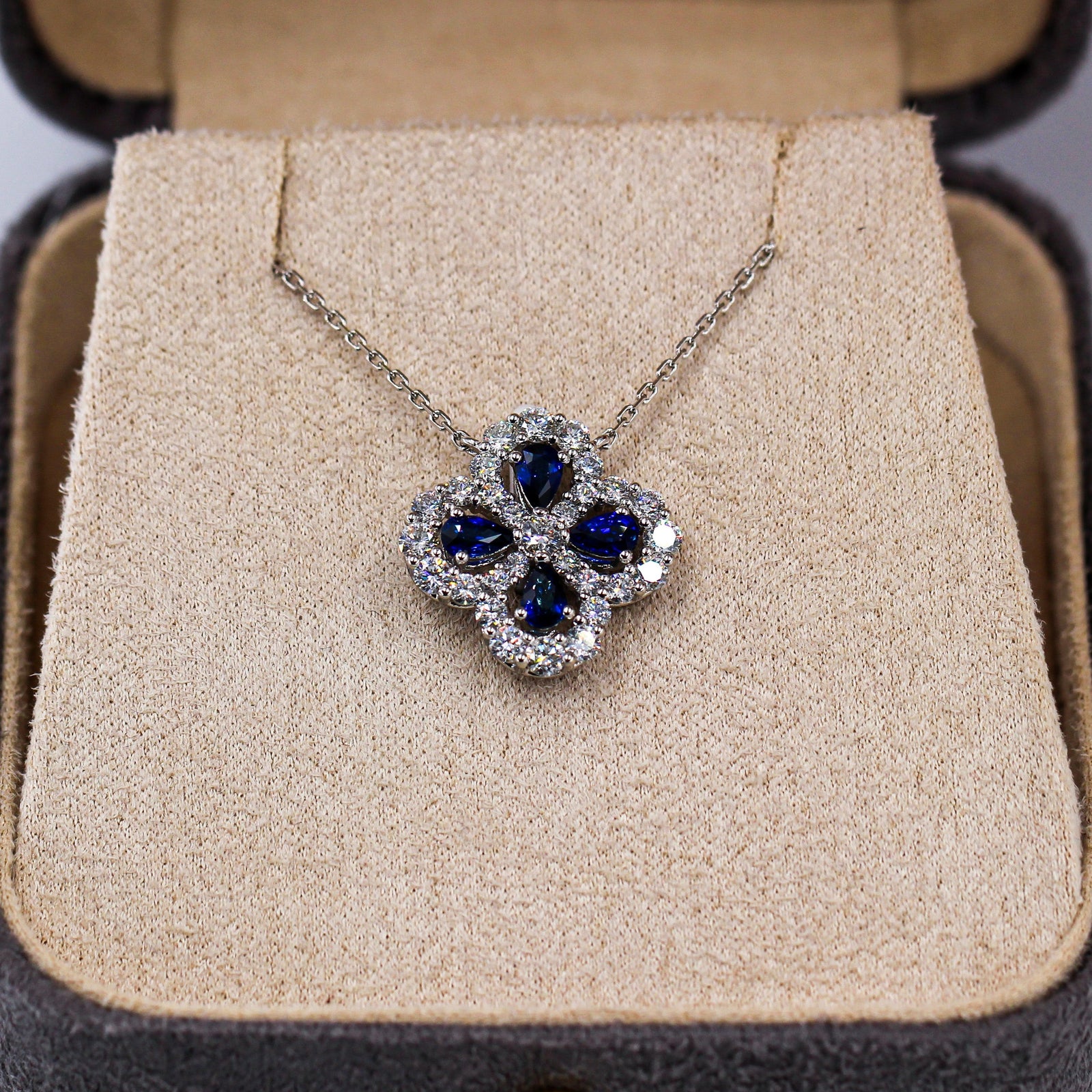 paer shape sapphire diamond pendants brisbane australia special design