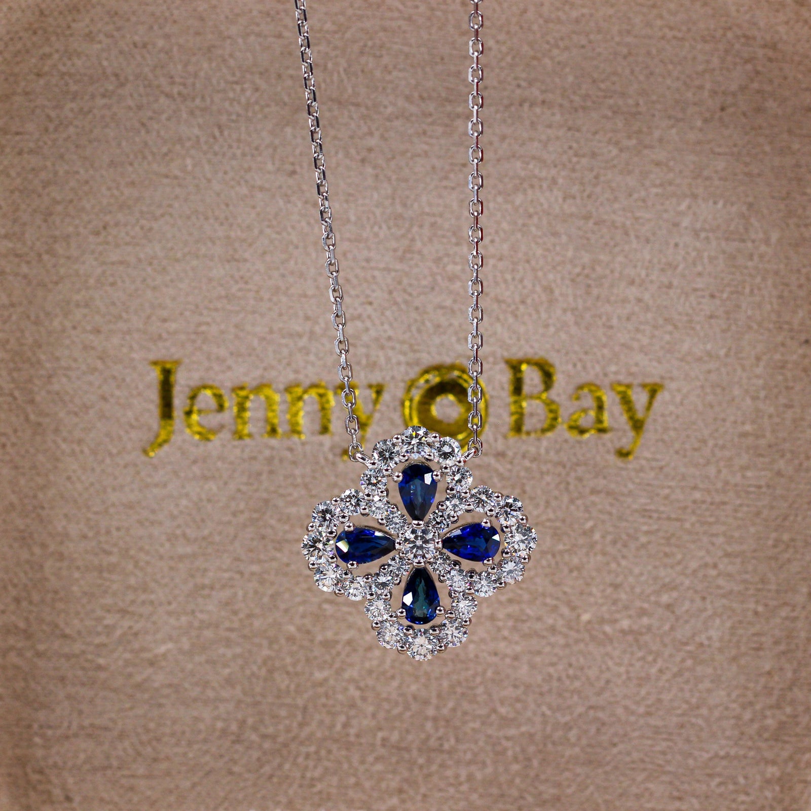 paer shape sapphire diamond pendants brisbane australia special design