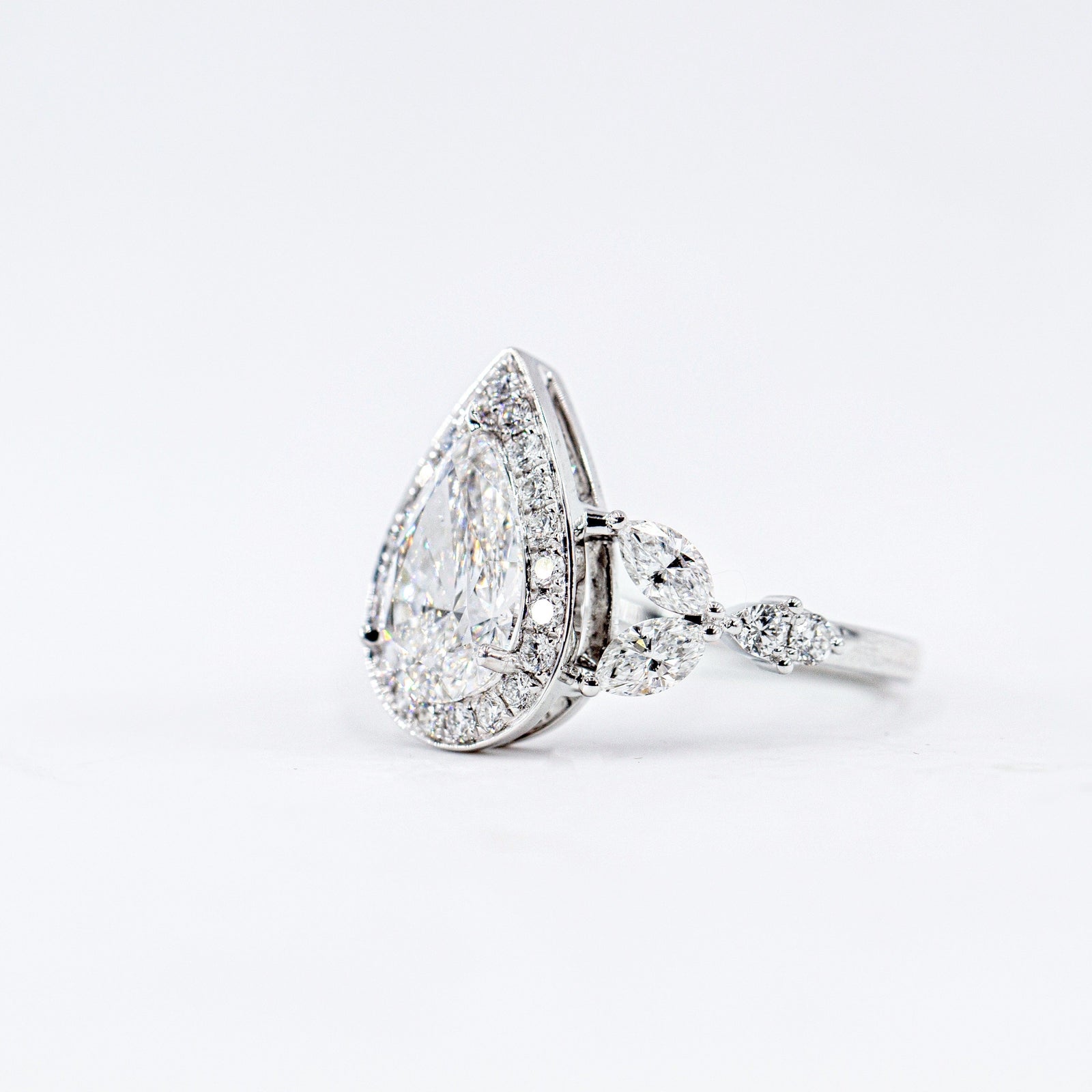pear shape diamond engagement rings sydney australia custom jewelry