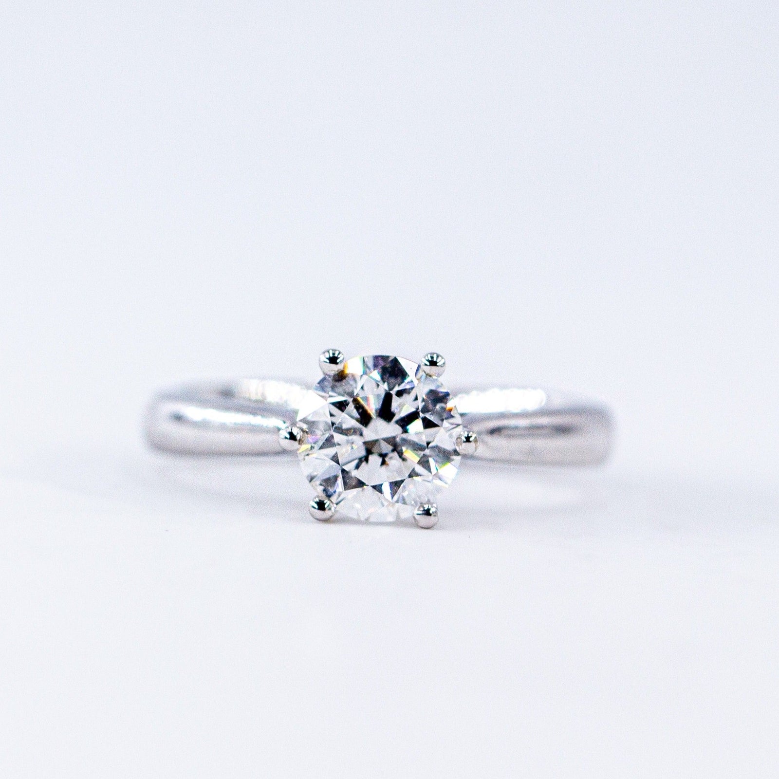 round brilliant cut diamond solitaire rings melbourne australia unique design 