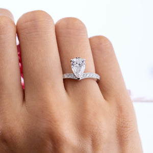 pear shape diamond engagement rings perth australia unique design