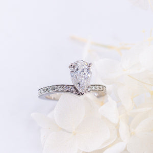 pear shape diamond engagement rings perth australia unique design