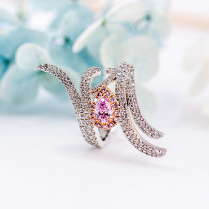 Pear shaped Argyle pink diamond rings Melbourne best value