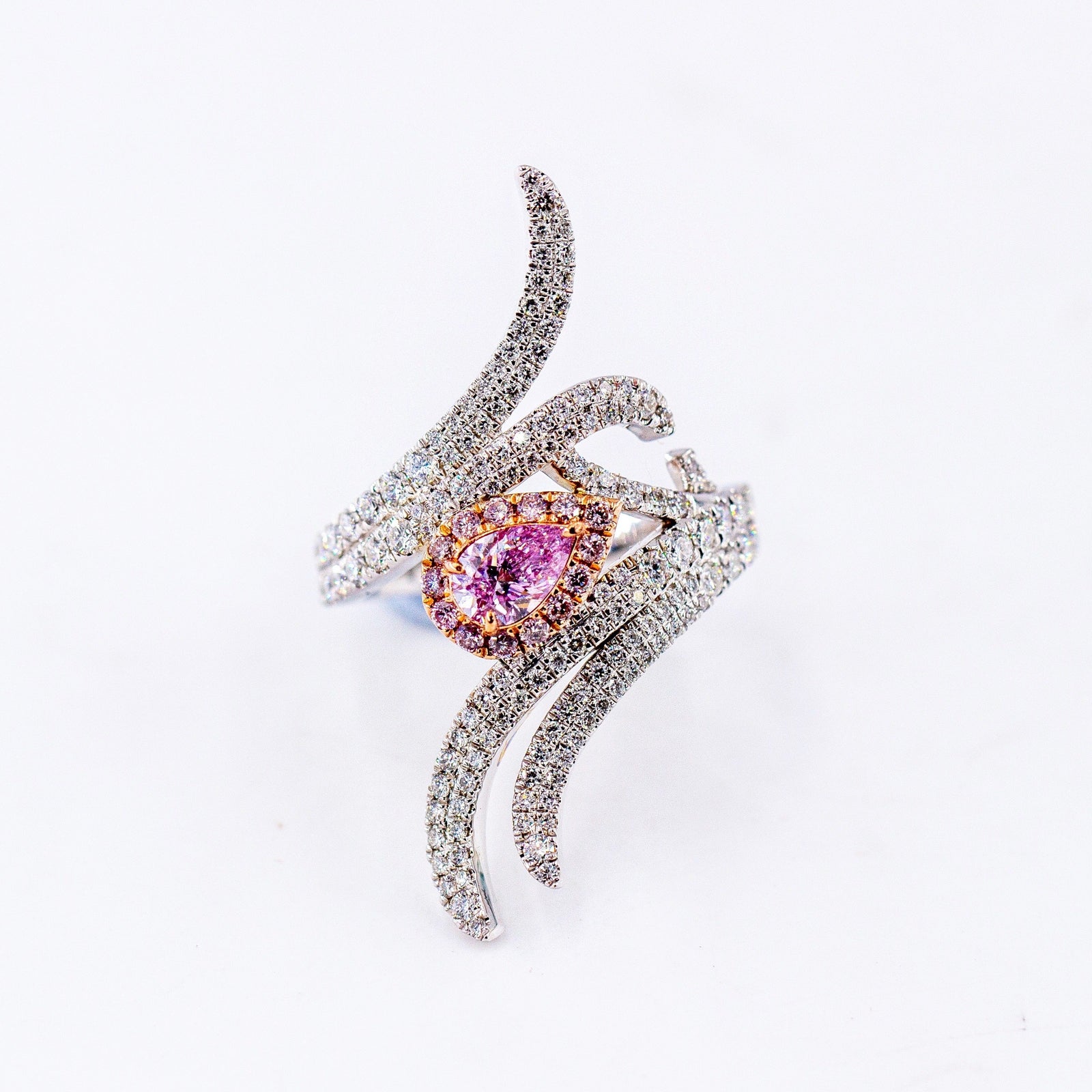 Pear shaped Argyle pink diamond rings Melbourne best value