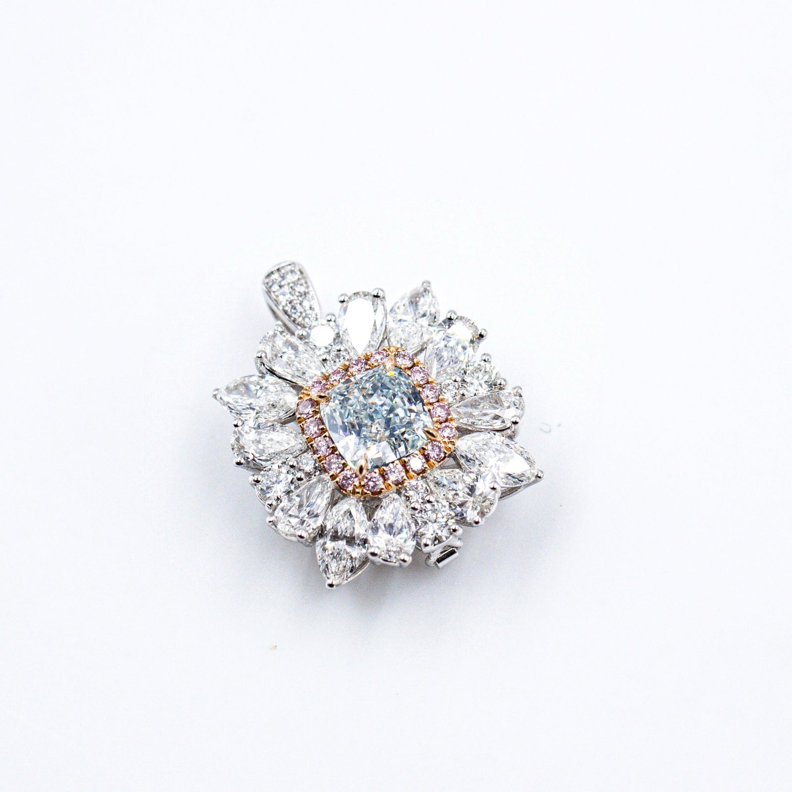 Cushion cut Fancy Light Green Diamond Halo rings Melbourne Competitive pricing