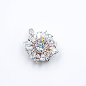 Cushion cut Fancy Light Green Diamond Halo rings Melbourne Competitive pricing