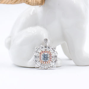 Cushion cut Fancy Light Green Diamond Halo rings Melbourne Competitive pricing