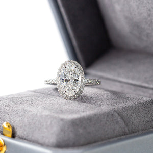 oval cut diamond halo engagement rings perth australia for sale