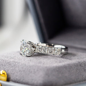 round brilliant cut diamond engagement rings sydney australia custom design