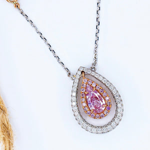 Pear shaped argyle pink diamond halo pendants Melbourne Exclusive deals