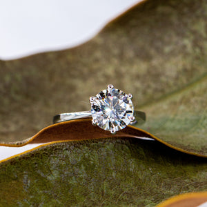 round brilliant cut diamond solitaire engagement rings melbourne australia best price