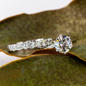 round brilliant cut diamond solitaire engagement rings melbourne australia best price