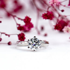 round brilliant cut diamond solitaire engagement rings perth custom design