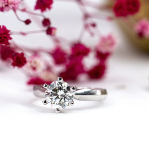 round brilliant cut diamond solitaire engagement rings perth custom design