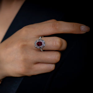 oval cut ruby diamond engagement rings  melbourne original design